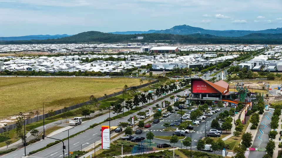 Aerial view of Aura on the Sunshine Coast
